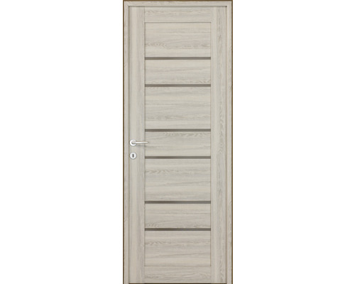 Ușă de interior cu elemente decorative orizontale și mâner