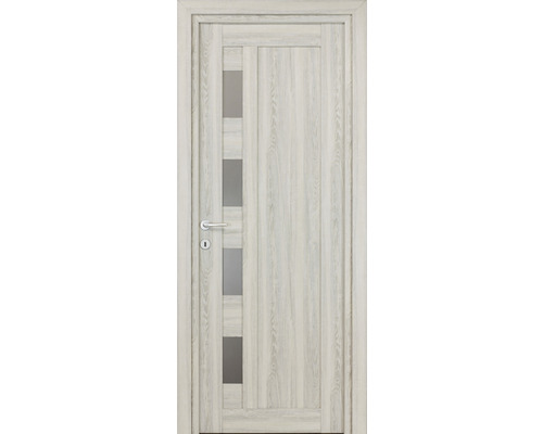 Ușă de interior Lotru MDF 68x203 cm gri șampanie stânga/dreapta Ușă de interior cu inserție de sticlă și feronerie