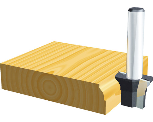 Freză pentru lemn cu bucată de lemn rotunjită