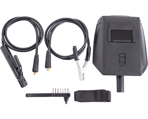 Set accesorii sudură cu ecran de sudură, suport electrod, clemă de masă, ciocan zgură și perie de oțel