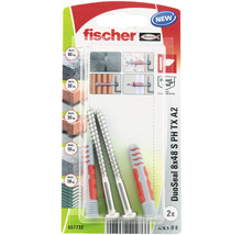 Dibluri Fischer DuoSeal 8x48 milimetri cu șuruburi, pachet de 2 bucăți