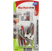 Dibluri plastic cu cârlig Fischer DuoPower EasyHook 6x30 mm, 6 bucăți