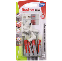 Dibluri plastic cu cârlig Fischer DuoPower EasyHook 8x40 mm, 4 bucăți