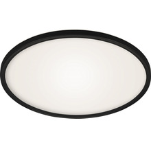 Plafonieră cu LED integrat Slim 22W 3000 lumeni, 2700-6500K, rotundă, cu telecomandă, negru