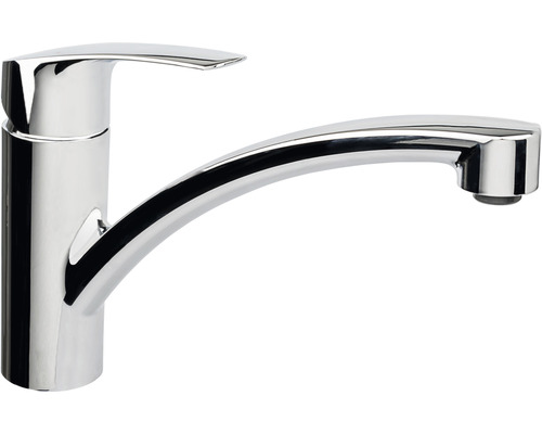 Baterie bucătărie monocomandă GROHE Eurosmart 33281003, pipă pivotantă, crom Baterie de bucătărie din metal cu gât curbat
