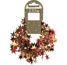 Ghirlandă de beteală cu stele, lungime de 2,70 metri