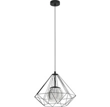 Lumină suspendată cu cadru geometric din sârmă și glob de sticlă
