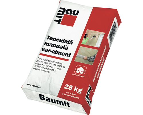 Tencuială Baumit manuală din var ciment pentru interior și exterior 25 kg