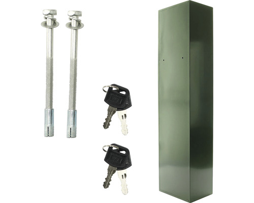 Stâlp cutie poștală cu material de montare și chei