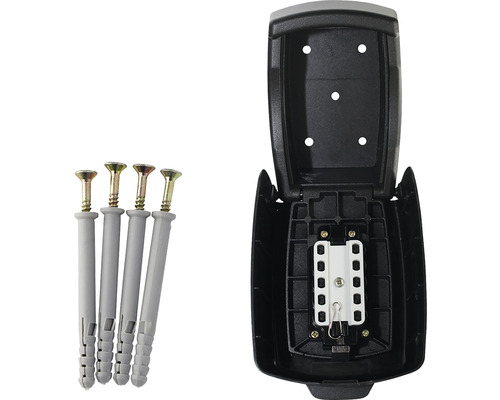 Seif de chei deschis cu material de fixare