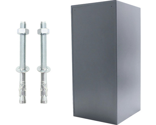 Seif gri cu două ancore grele