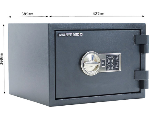 Seif cu cod digital și dimensiunile de 427 x 385 x 300 milimetri