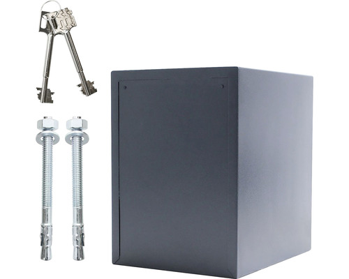 Seif cubiform cu chei și material de montare