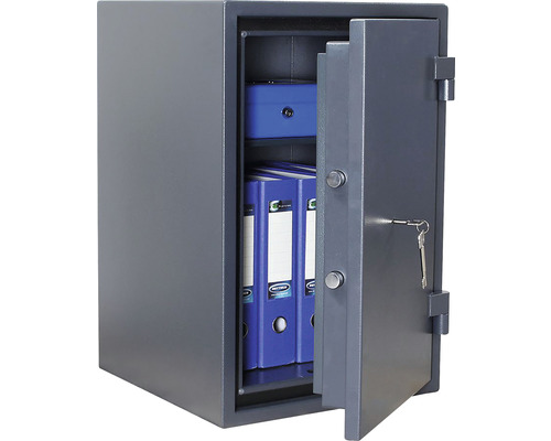 Seif deschis cu dosare și cheie