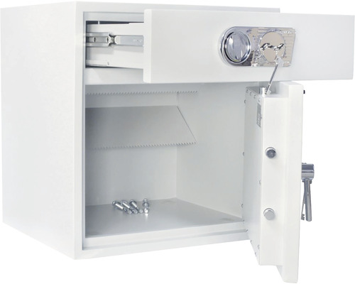 Seif deschis cu sertar și chei