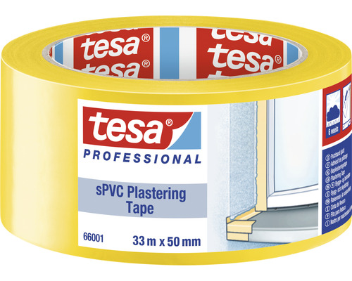 Bandă de mascare pentru tencuială 50 mm x 33 m Bandă de tencuială Tesa Professional sPVC, 33 m x 50 mm