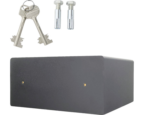 Seif metalic cu cheie și material de fixare