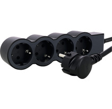 Prelungitor electric Legrand RevOlution 4 prize 1,5m 3680W, negru