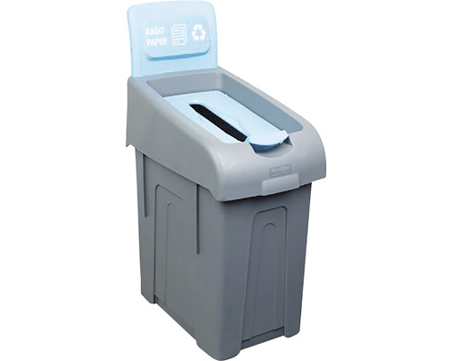 Coș gunoi PROCYCLE 22 pentru colectare selectivă hârtie cu capac dedicat 50 l Coș de gunoi din plastic pentru hârtie, pentru sortarea deșeurilor