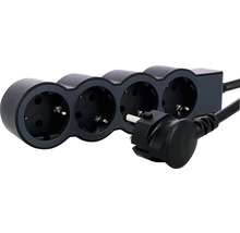 Prelungitor electric Legrand RevOlution 4 prize 5m 3680W, negru