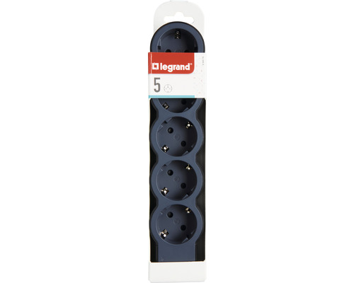 Logo Legrand. Prelungitor cu cinci prize în ambalaj.