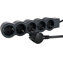 Prelungitor electric Legrand RevOlution 5 prize 1,5m 3680W, negru