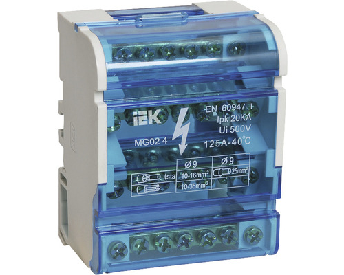 Repartitor modular IEK 3P+N 100A 28x, pentru tablouri electrice
