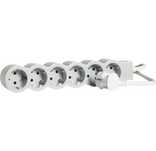 Prelungitor electric Legrand RevOlution 6 prize 1,5m 3680W, alb/gri