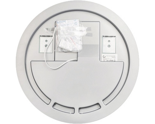 Partea din spate a unei oglinzi rotunde pentru baie