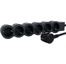 Prelungitor electric Legrand RevOlution 6 prize 1,5m 3680W, negru