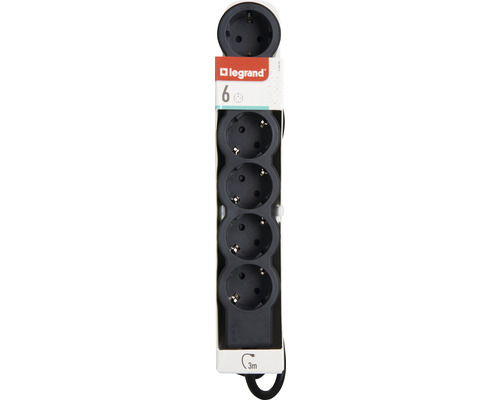 Prelungitor cu șase prize și lungime cablu de trei metri