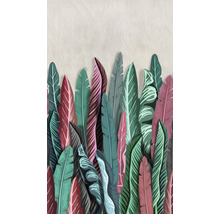 Ilustrație cu frunze tropicale ca decor