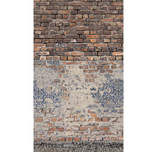 Fototapet vlies Smart Art Easy 47253 Vintage wall roșu/albastru 159x270 cm