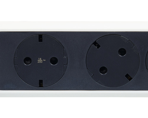 Bloc multipriză cu contact de protecție și priză euro