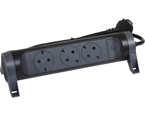 Prelungitor cu trei prize și cablu de alimentare