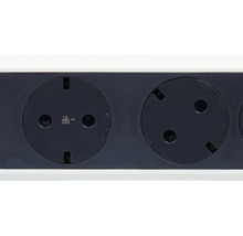 Prelungitor electric Legrand RevOlution 3 prize 5m 3680W, alb/negru, cu întrerupător, rotativ