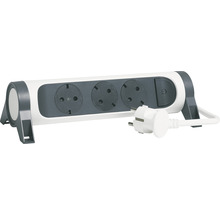 Prelungitor electric Legrand RevOlution 3 prize 5m 3680W, alb/negru, cu întrerupător, rotativ