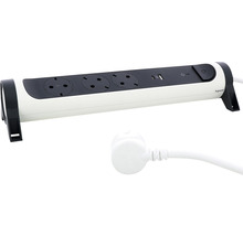 Prelungitor cu trei prize și două porturi USB