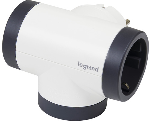 Multi ștecher Legrand RevOlution 2 prize + 1x USB + 1x USB tip C, alb/negru, rotativ 180°