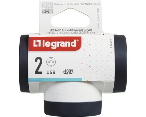Priză dublă Legrand cu port USB