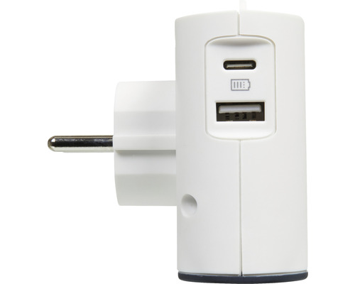Ștecher cu porturi USB A și USB C