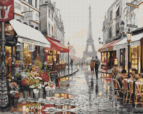 Pictură pe numere Paris after rain 40x50 cm