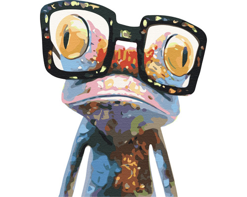 Pictură pe numere Frog with glasses 40x50 cm