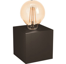 Lampa decorativă cu bază cubică și bec rotund