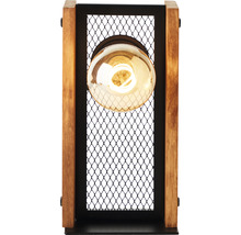 Veioză vintage Calandra E27 max. 1x42W, lemn/negru