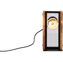 Veioză vintage Calandra E27 max. 1x42W, lemn/negru