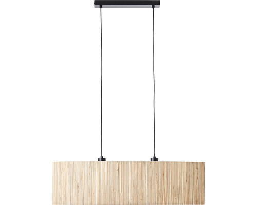 Lampa suspendată cu abajur din bambus