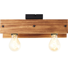 Plafonieră vintage Calandra E27 max. 2x42W, lemn/negru