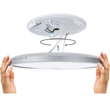 Panou cu LED integrat Auria 22W 2200 lumeni 42x42 cm, montaj aplicat, lumină caldă, negru-thumb-3 Panou cu LED integrat Auria 22W 2200 lumeni 42x42 cm, montaj aplicat, lumină caldă, negru-thumb-3