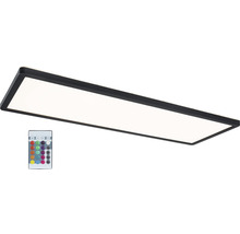 Panou cu LED integrat Auria 23W 2000 lumeni 58x20 cm, lumină RGBW, montaj aplicat, negru, cu telecomandă-thumb-1 Panou cu LED integrat Auria 23W 2000 lumeni 58x20 cm, lumină RGBW, montaj aplicat, negru, cu telecomandă-thumb-1